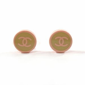 CHANEL Beige Logo Earrings